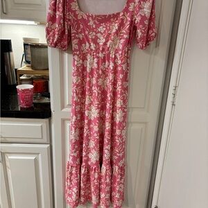Smith & Quinn Elegant Pink Floral Long Sleeve Dress